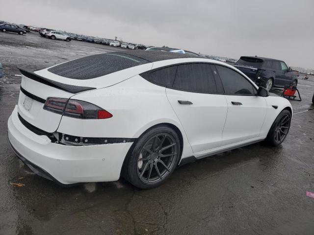 5YJSA1E57NF459485 - 2022 TESLA MODEL S WHITE photo 3
