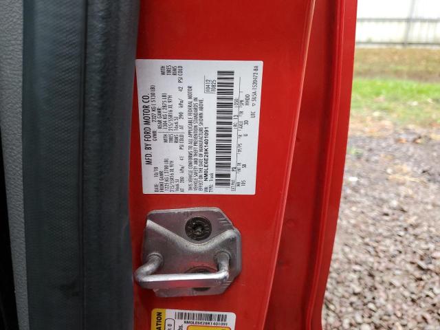 NM0LE6E28K1401091 - 2019 FORD TRANSIT CO XL أحمر صورة 13