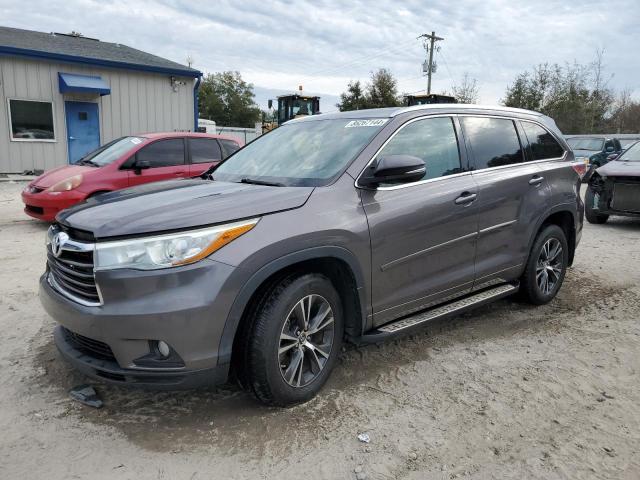 5TDKKRFH5GS149693 - 2016 TOYOTA HIGHLANDER XLE GRAY photo 1
