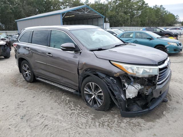 5TDKKRFH5GS149693 - 2016 TOYOTA HIGHLANDER XLE GRAY photo 4
