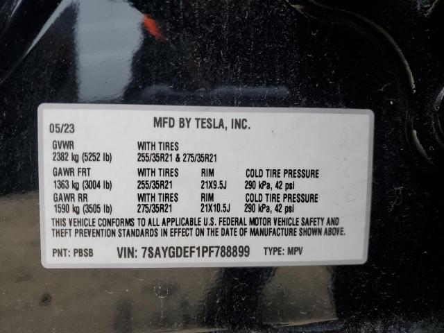 7SAYGDEF1PF788899 - 2023 TESLA MODEL Y Qara foto 12