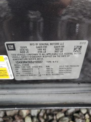 1GKKVRKD6DJ155557 - 2013 GMC ACADIA SLT-1 CHARCOAL photo 13