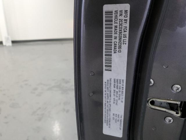 2C3CDXBG0NH239513 - 2022 DODGE CHARGER SXT GRAY photo 13