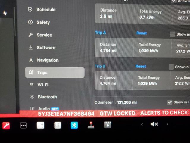 5YJ3E1EA7NF368464 - 2022 TESLA MODEL 3 Ağ foto 9