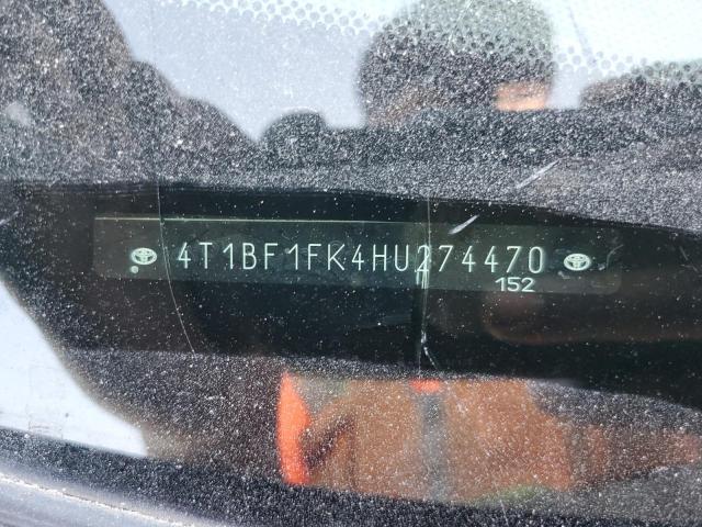 4T1BF1FK4HU274470 - 2017 TOYOTA CAMRY LE BLACK photo 12