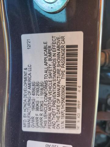 19XFL1H75NE009042 - 2022 HONDA CIVIC EXL 石墨色 照片 12