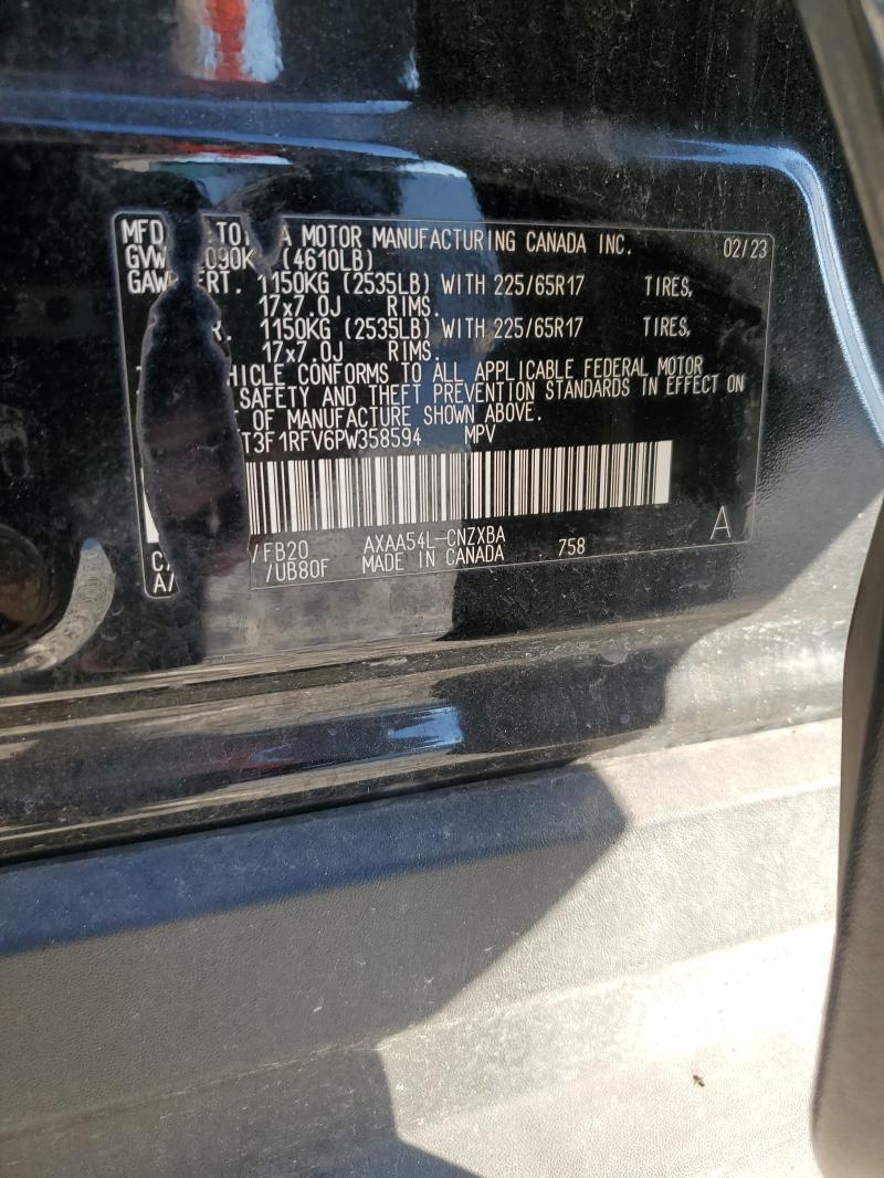 2T3F1RFV6PW358594 - 2023 TOYOTA RAV4 LE BLACK photo 13