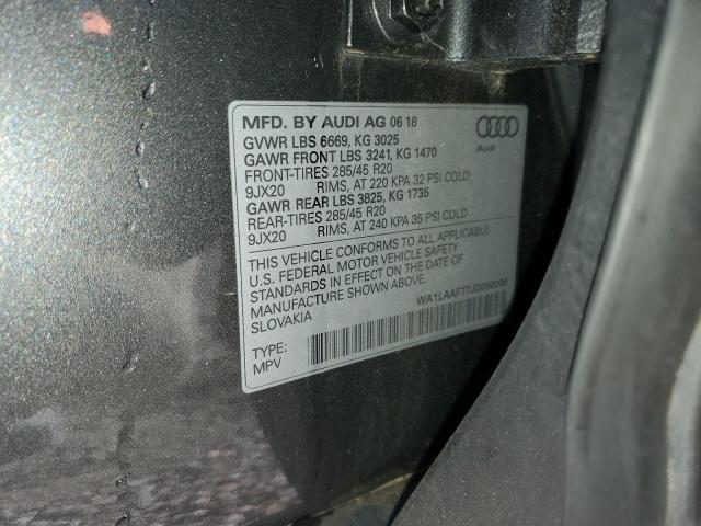 WA1LAAF77JD050208 - 2018 AUDI Q7 PREMIUM PLUS 石墨色 照片 12