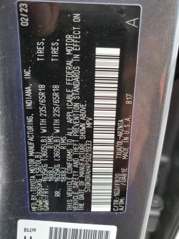 5TDKDRAH4PS021933 - 2023 TOYOTA HIGHLANDER L 银色 照片 14