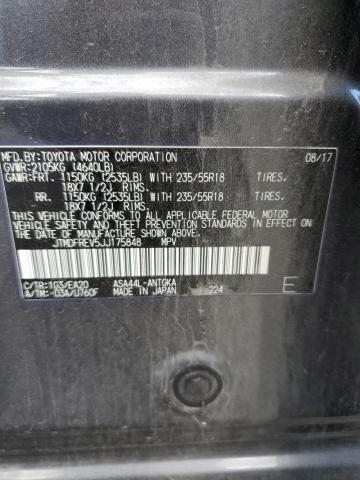 JTMDFREV5JJ175848 - 2018 TOYOTA RAV4 LIMITED GRAY photo 13