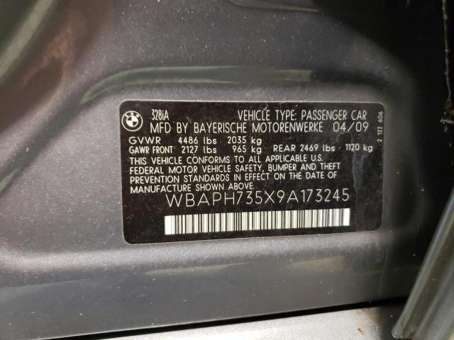 WBAPH735X9A173245 - 2009 BMW 3 SERIES I Boz foto 12