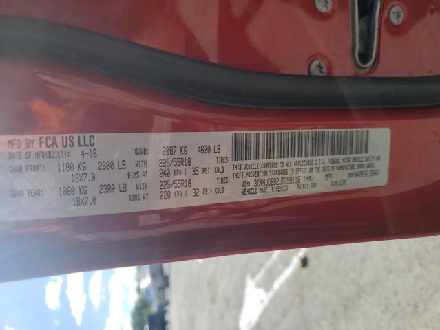 3C4NJDBB2JT299116 - 2018 JEEP COMPASS LATITUDE 红色 照片 13