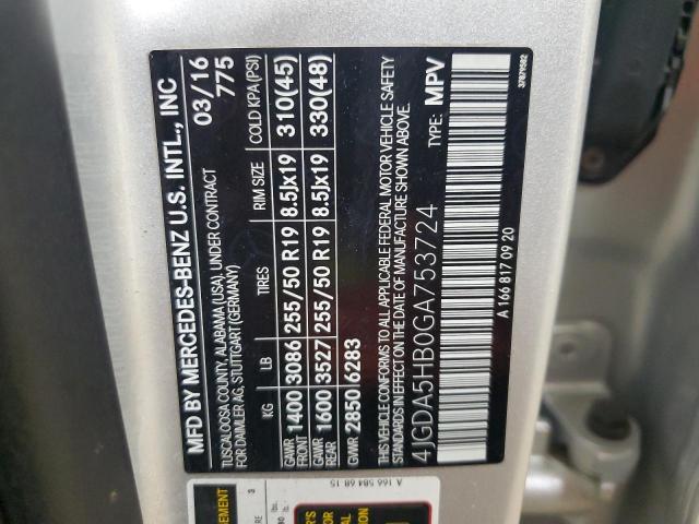 4JGDA5HB0GA753724 - 2016 MERCEDES-BENZ GLE 350 4MATIC SILVER photo 13