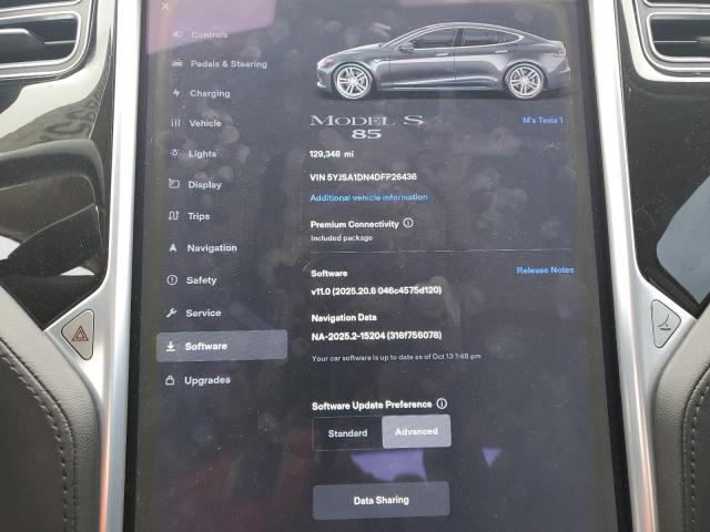 5YJSA1DN4DFP26436 - 2013 TESLA MODEL S გრაფიტი ფოტო 9