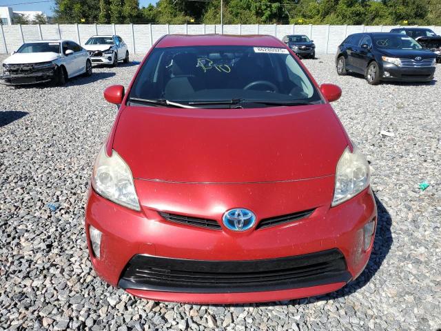 JTDKN3DU9F0458623 - 2015 TOYOTA PRIUS წითელი ფოტო 5