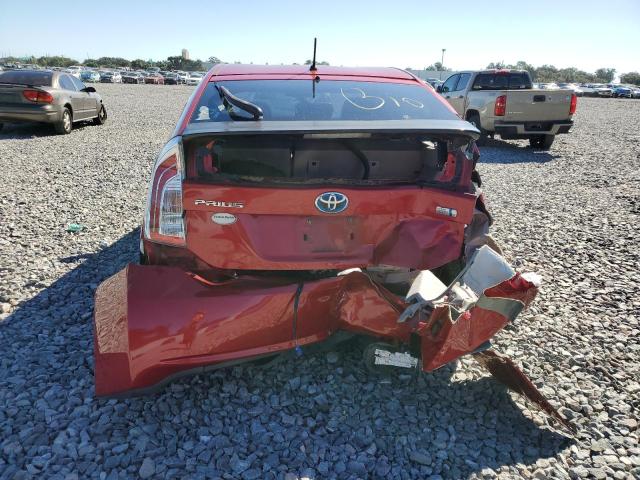 JTDKN3DU9F0458623 - 2015 TOYOTA PRIUS წითელი ფოტო 6
