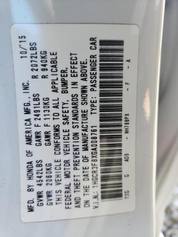 1HGCR3F8XGA008761 - 2016 HONDA ACCORD EXL WHITE photo 13