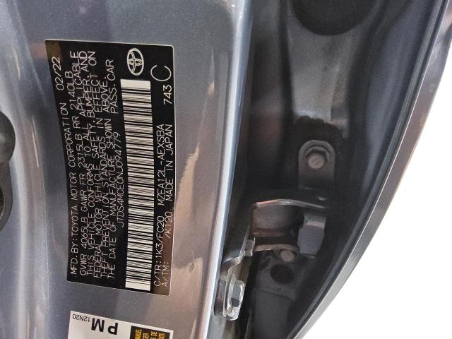 JTDS4MCE0NJ094779 - 2022 TOYOTA COROLLA SE 蓝色 照片 12