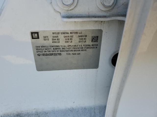 1G11E5SA3DF252765 - 2013 CHEVROLET MALIBU 2LT WHITE photo 12