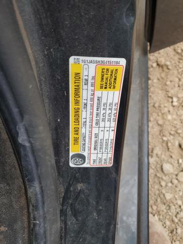 1G1JA5SH3G4151184 - 2016 CHEVROLET SONIC LS BLACK photo 12