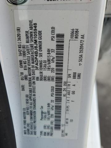 3FADP4BJ8JM105948 - 2018 FORD FIESTA SE 白色 照片 24