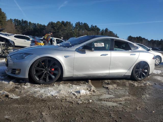 5YJSA1H21EFP62585 - 2014 TESLA MODEL S SILVER photo 1