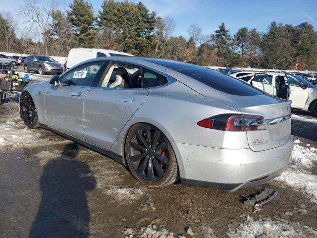 5YJSA1H21EFP62585 - 2014 TESLA MODEL S SILVER photo 2