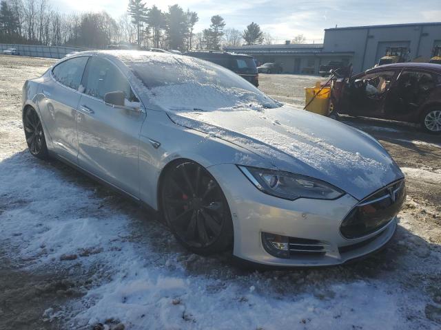 5YJSA1H21EFP62585 - 2014 TESLA MODEL S SILVER photo 4