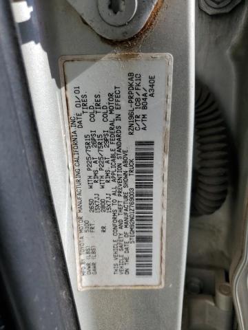 5TEGM92N01Z769003 - 2001 TOYOTA TACOMA DOUBLE CAB PRERUNNER SILVER photo 12