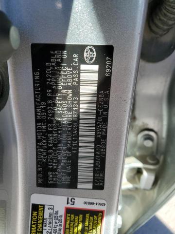 4T1C11AK9LU871343 - 2020 TOYOTA CAMRY LE ვერცხლისფერი ფოტო 24