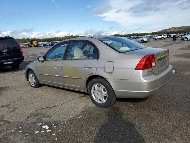 2HGES16502H590502 - 2002 HONDA CIVIC LX TAN photo 2