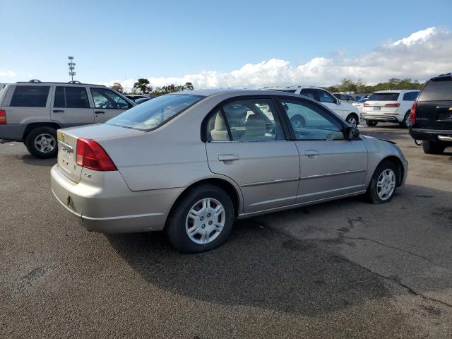 2HGES16502H590502 - 2002 HONDA CIVIC LX TAN photo 3