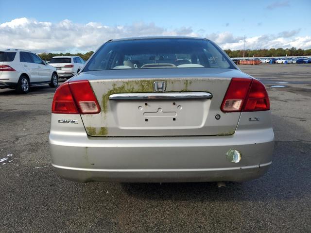 2HGES16502H590502 - 2002 HONDA CIVIC LX TAN photo 6