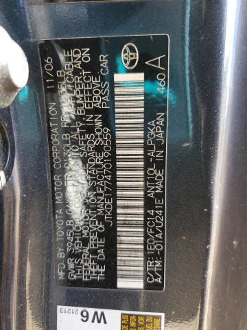 JTKDE177470190559 - 2007 TOYOTA SCION TC ნაცრისფერი ფოტო 12