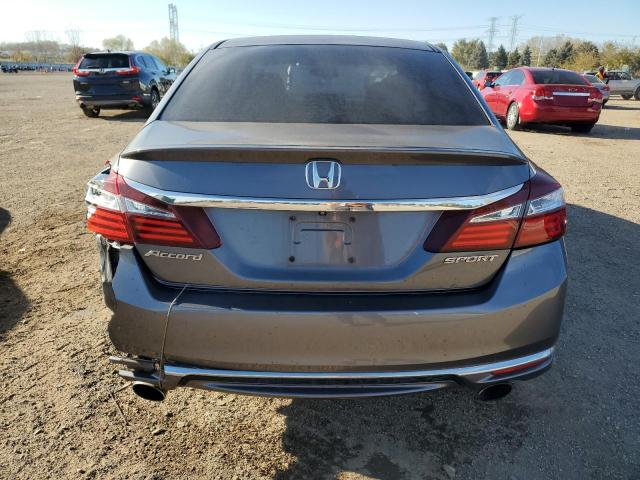 1HGCR2F5XGA184970 - 2016 HONDA ACCORD SPORT GRAY photo 6