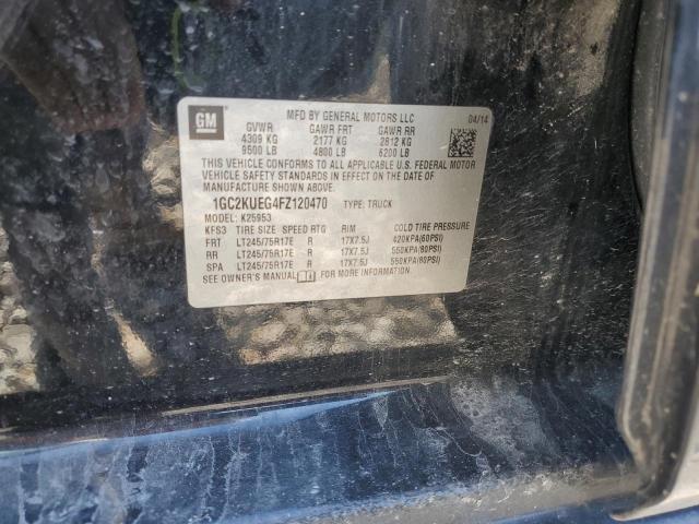 1GC2KUEG4FZ120470 - 2015 CHEVROLET SILVERADO K2500 HEAVY DUTY BLACK photo 12