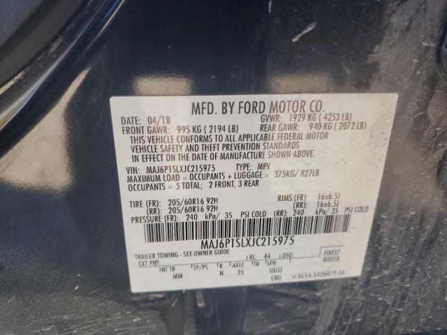 MAJ6P1SLXJC215975 - 2018 FORD ECOSPORT S Schwarz Foto 13