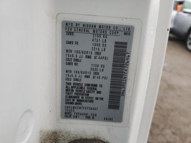 3N63M0ZN7FK726467 - 2015 CHEVROLET CITY EXPRE LT WHITE photo 14