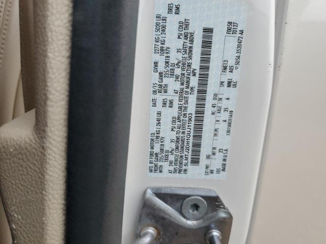 5LMTJ2DH1GUJ11903 - 2016 LINCOLN MKC SELECT أبيض صورة 13