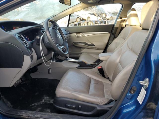 19XFB2F92FE036827 - 2015 HONDA CIVIC EXL ლურჯი ფოტო 7