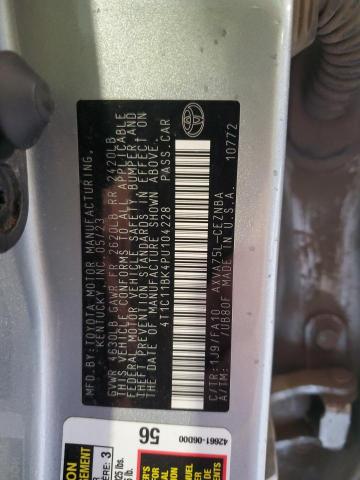 4T1C11BK4PU104228 - 2023 TOYOTA CAMRY LE Сірий фото 12