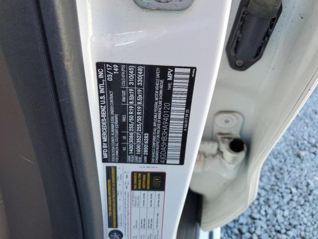 4JGDA5HB3HA940120 - 2017 MERCEDES-BENZ GLE 350 4MATIC WHITE photo 13