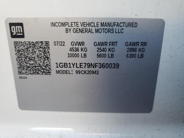 1GB1YLE79NF360039 - 2022 CHEVROLET SILVERADO K2500 HEAVY DUTY WHITE photo 12