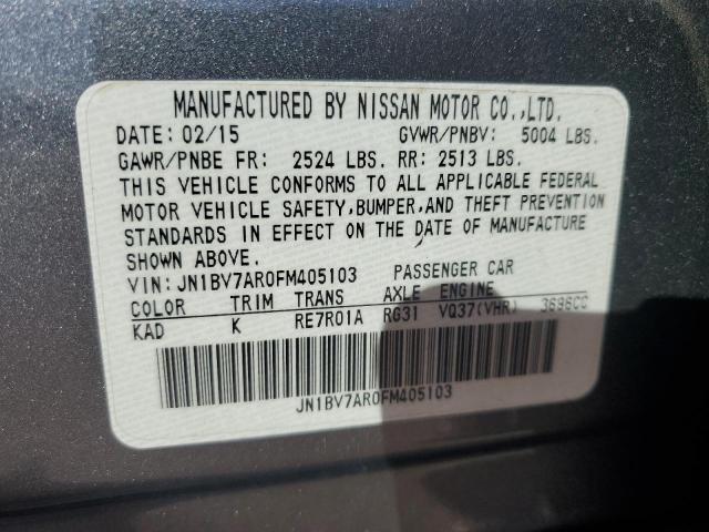 JN1BV7AR0FM405103 - 2015 INFINITI Q50 BASE Boz foto 12