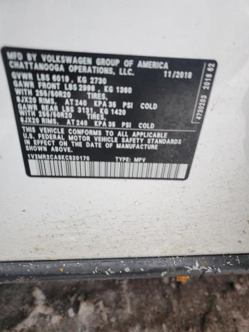 1V2MR2CA5KC520170 - 2019 VOLKSWAGEN ATLAS SEL Ağ foto 13