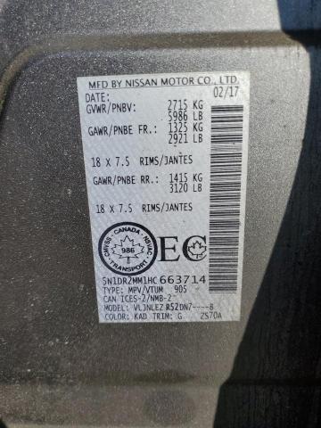 5N1DR2MM1HC663714 - 2017 NISSAN PATHFINDER S 银色 照片 13