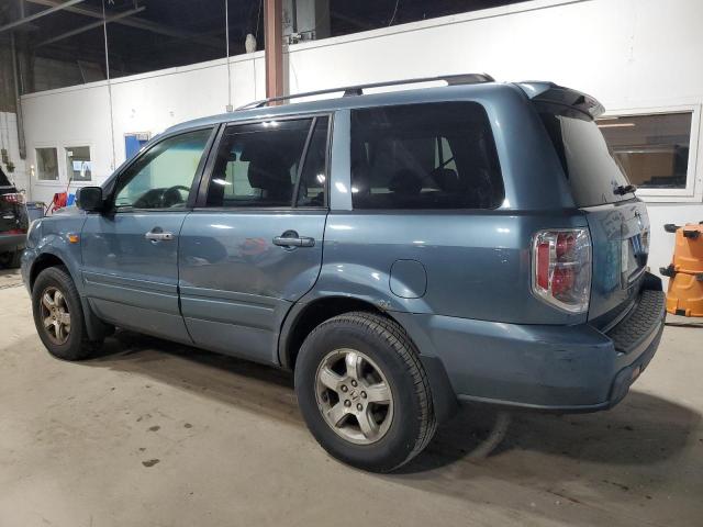 5FNYF28608B017562 - 2008 HONDA PILOT EXL BLUE photo 2