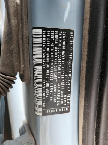 3VWHX7AT8EM614523 - 2014 VOLKSWAGEN BEETLE BLUE photo 12