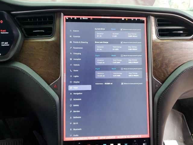 5YJXCBE20LF220384 - 2020 TESLA MODEL X RED photo 9