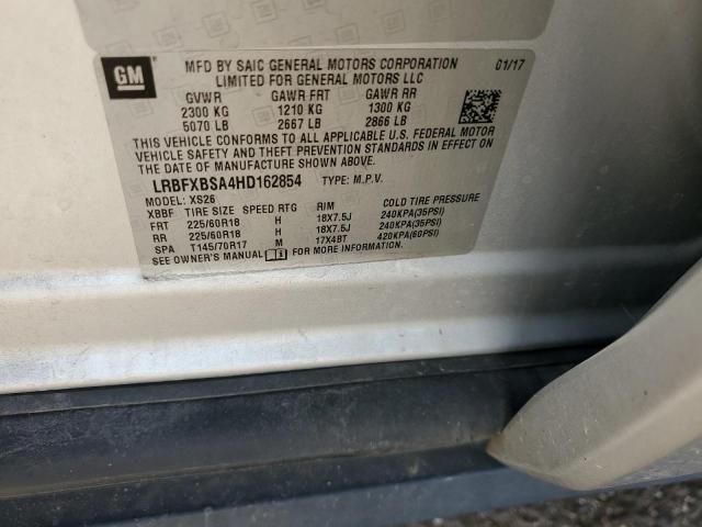 LRBFXBSA4HD162854 - 2017 BUICK ENVISION ESSENCE Արծաթագույն լուսանկար 12